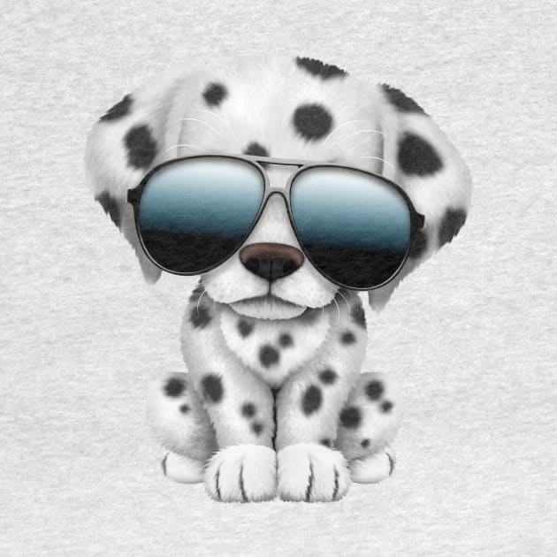 Cute Dalmatian Puppy Dog Wearing Sunglasses by jeffbartels